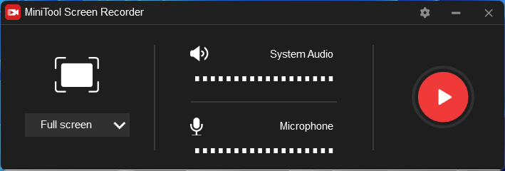 MiniTool Screen Recorder settings