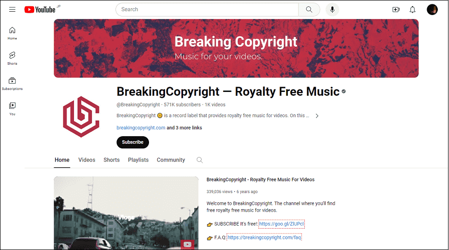 BreakingCopyright – Royalty Free Music