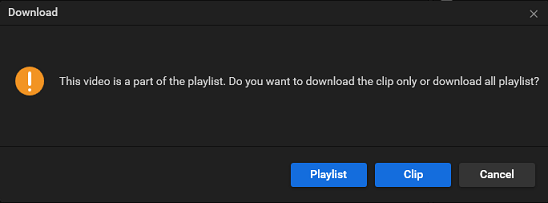 download the playlist or the clip