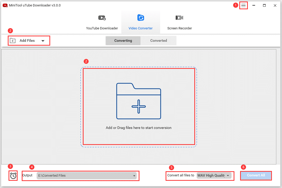 Hauptseite von Video Converter