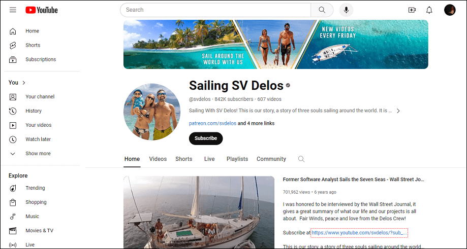 Sailing SV Delos