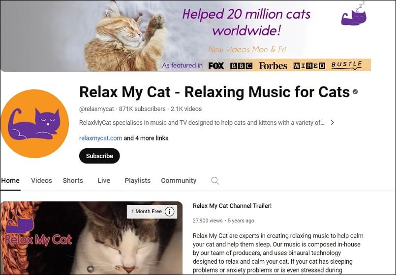 Relax My Cat - Relaxing Music for Cats