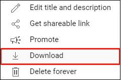 select the Download option