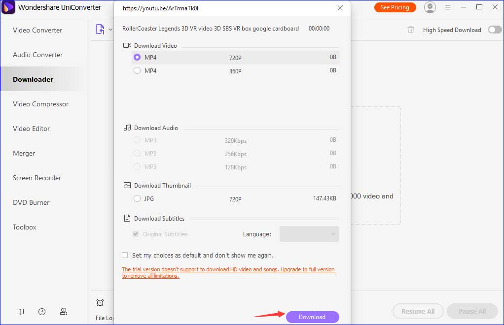 cliquez sur Télécharger