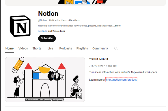 Notion official channel
