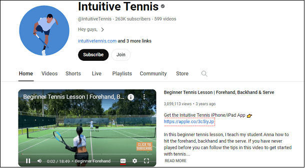 Intuitive Tennis