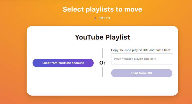 paste YouTube playlist URL