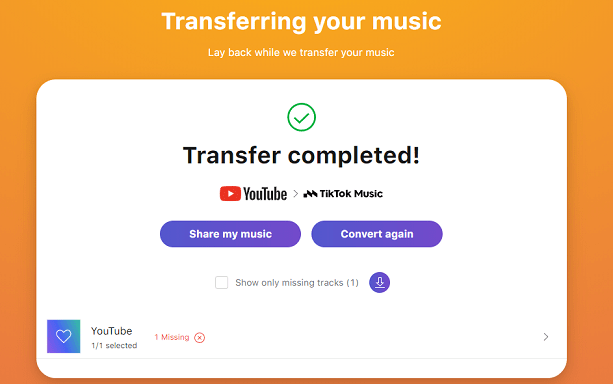 Transfer completed