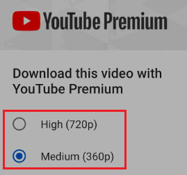 choose the video quality
