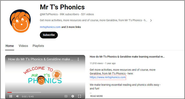 Mr T’s Phonics