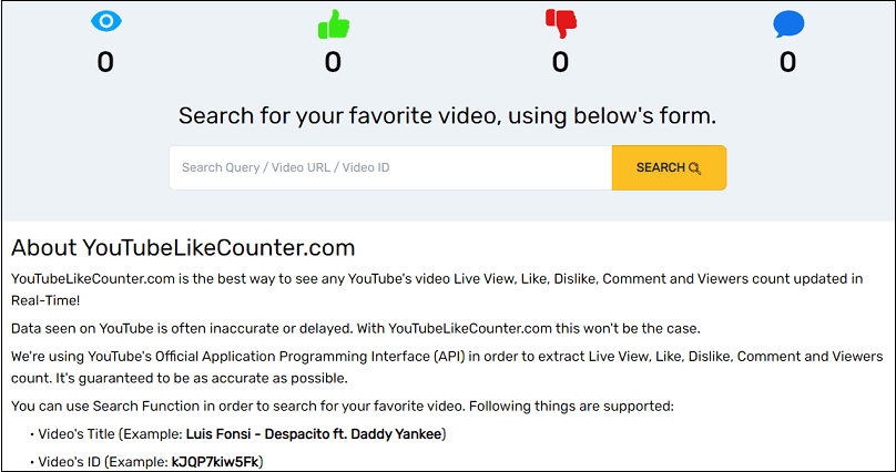 YouTubeLikeCounter.com