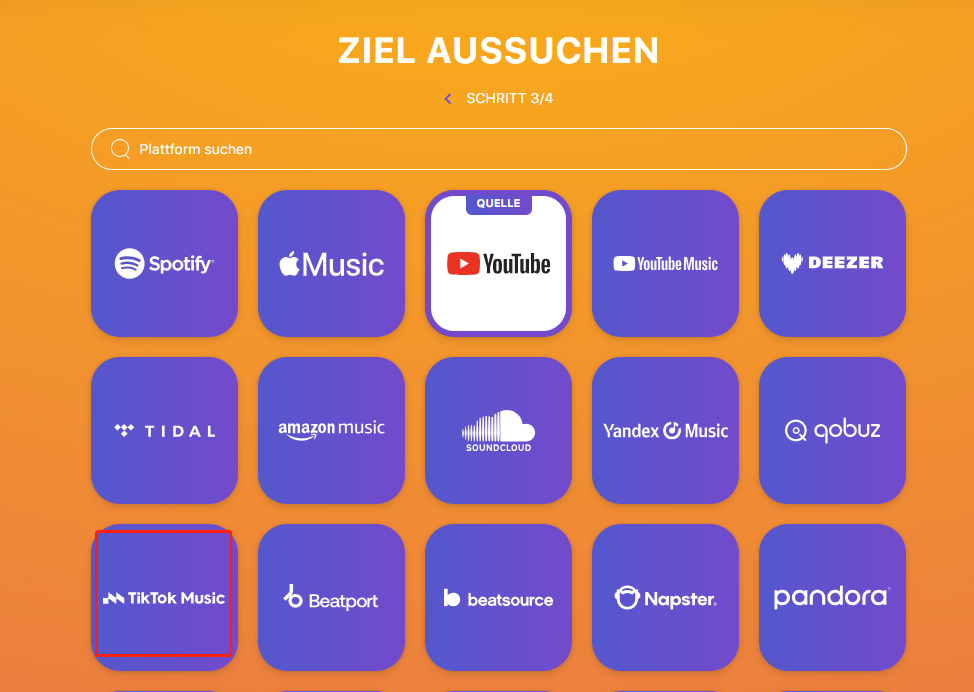 TikTok Music auswählen