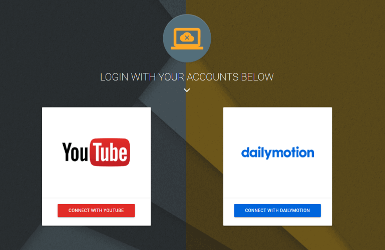 YouTubeからDailymotionへの転送ページ