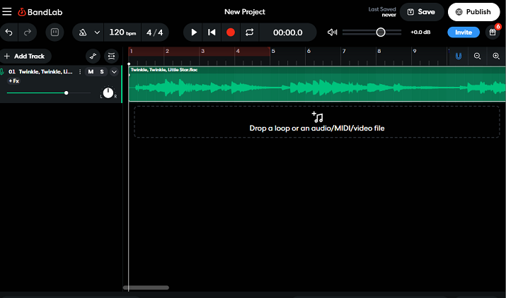 ajouter la musique téléchargée à BandLab