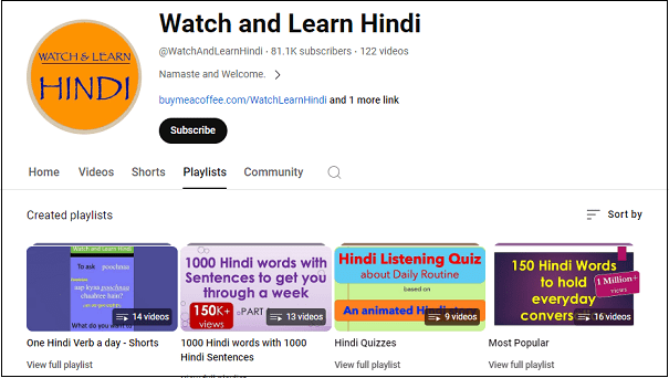 Watch and Learn Hindi