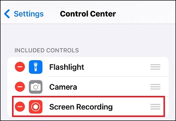 check if the Screen Recording is included