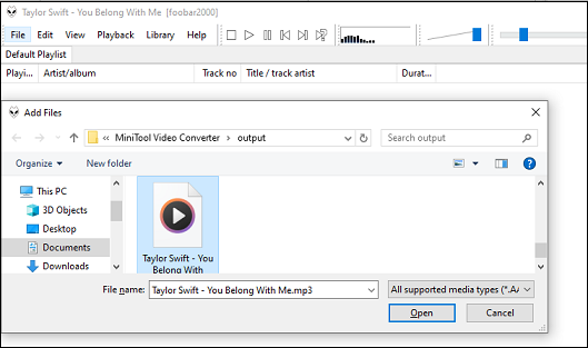 import YouTube music tracks to foobar2000