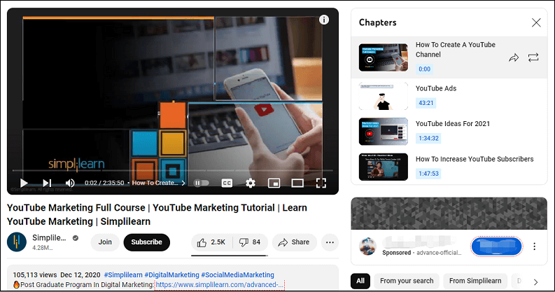 Simplilearn’s YouTube course