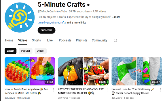 5-Minute Crafts