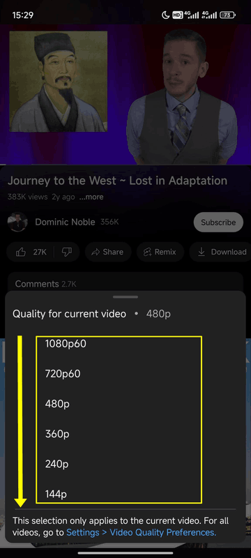 Choose a Lower Video Resolution