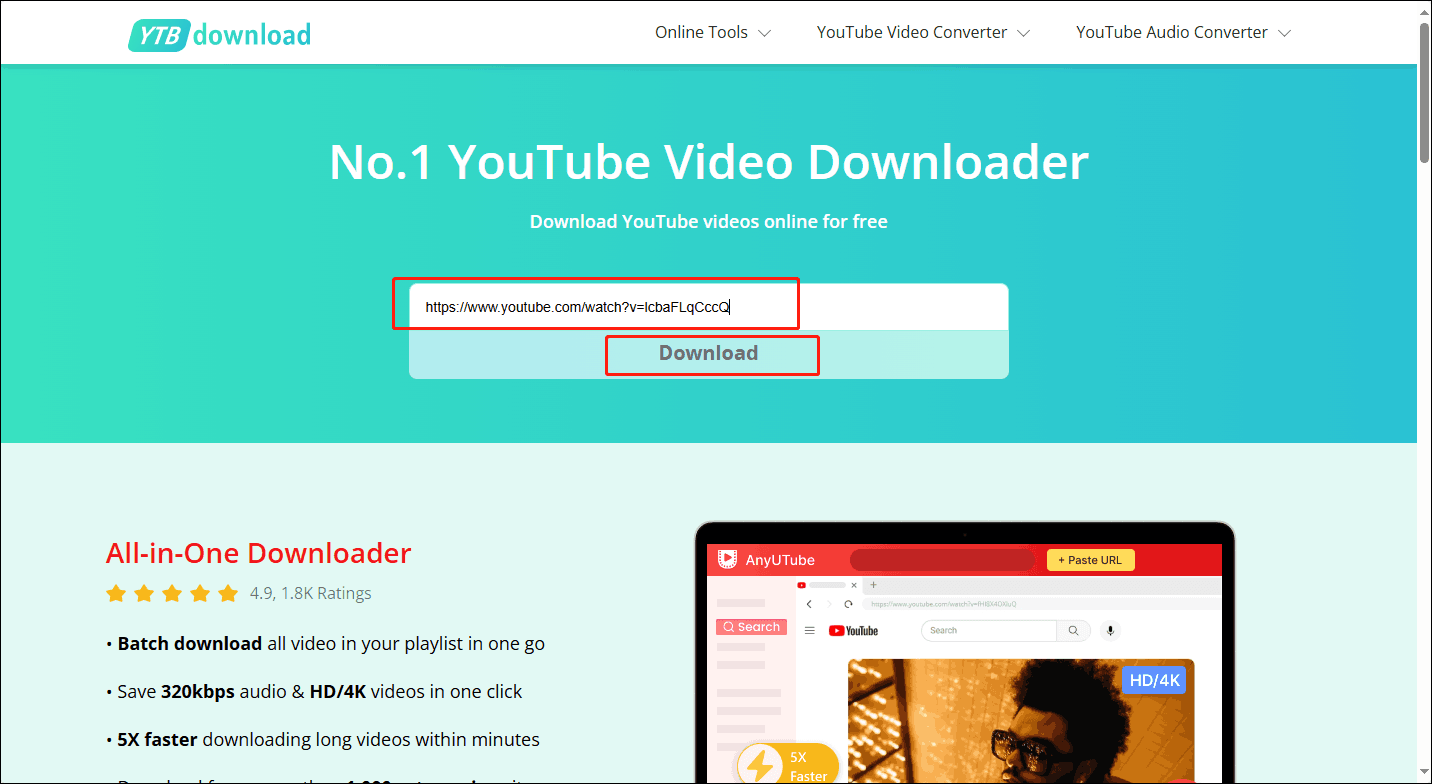 Paste Video URL and Download