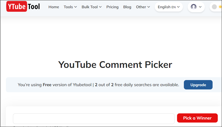 YTube Tool’s YouTube Comment Picker