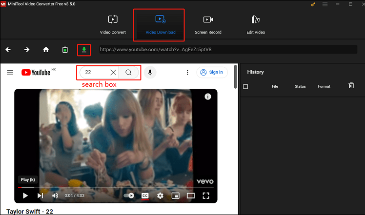 find YouTube music and click the Download button