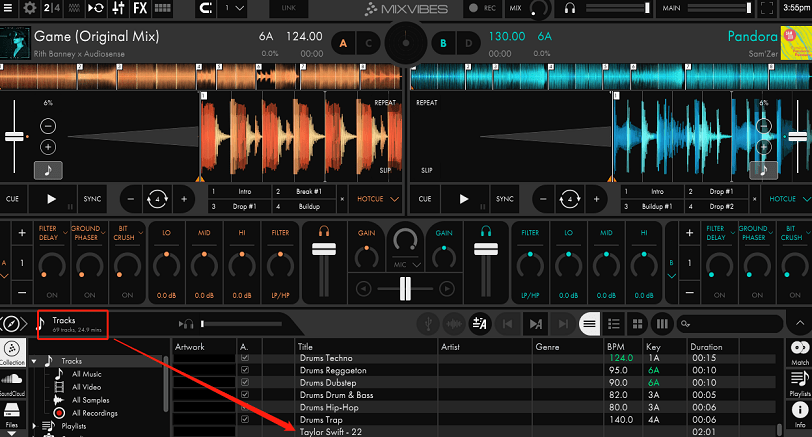 add YouTube music from the local folder to Cross DJ