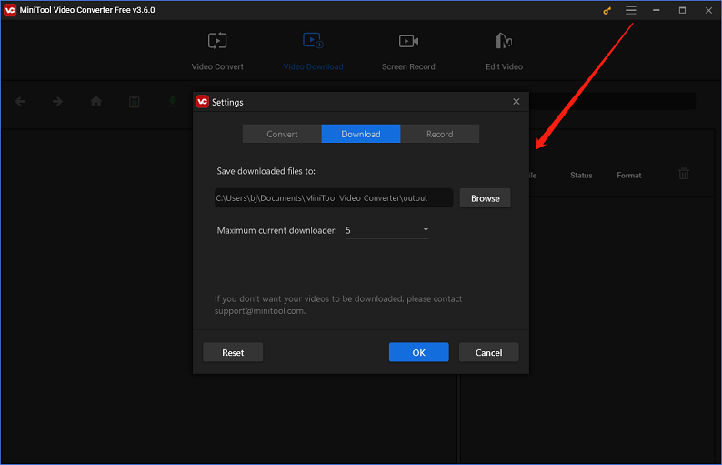 customize pre-download settings