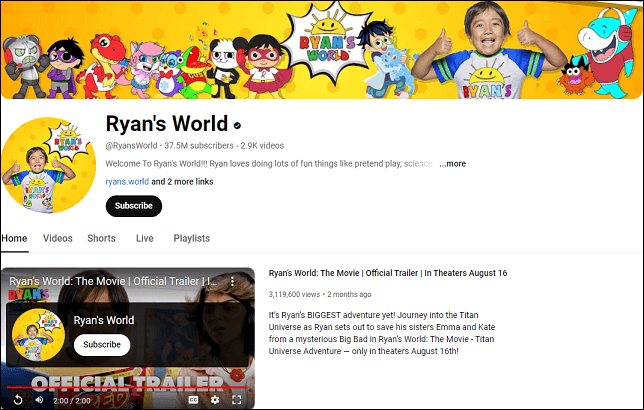 Ryan’s World