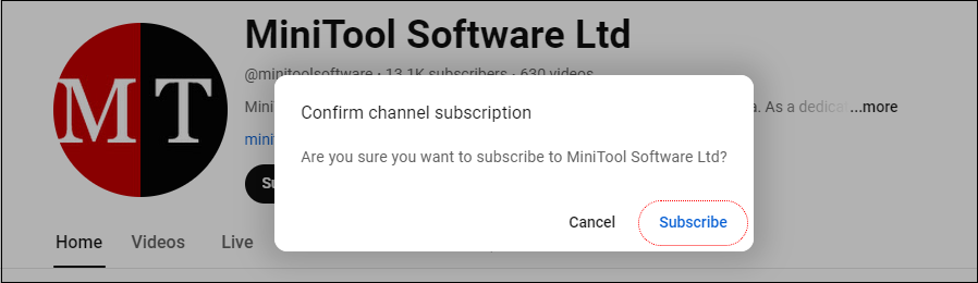 automatically subscribe to your channel