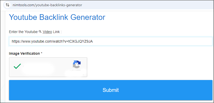 YouTube Backlink Generator