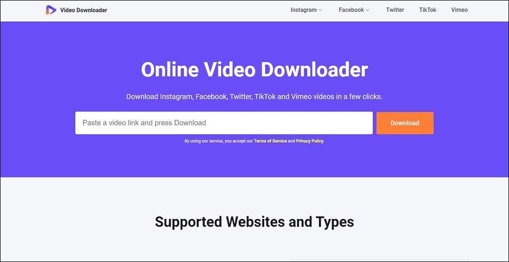 Online Video Downloader on viddown.net