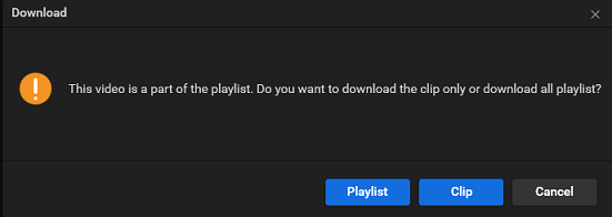 download playlist or clip