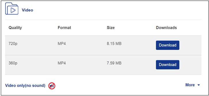 select your desired video quality