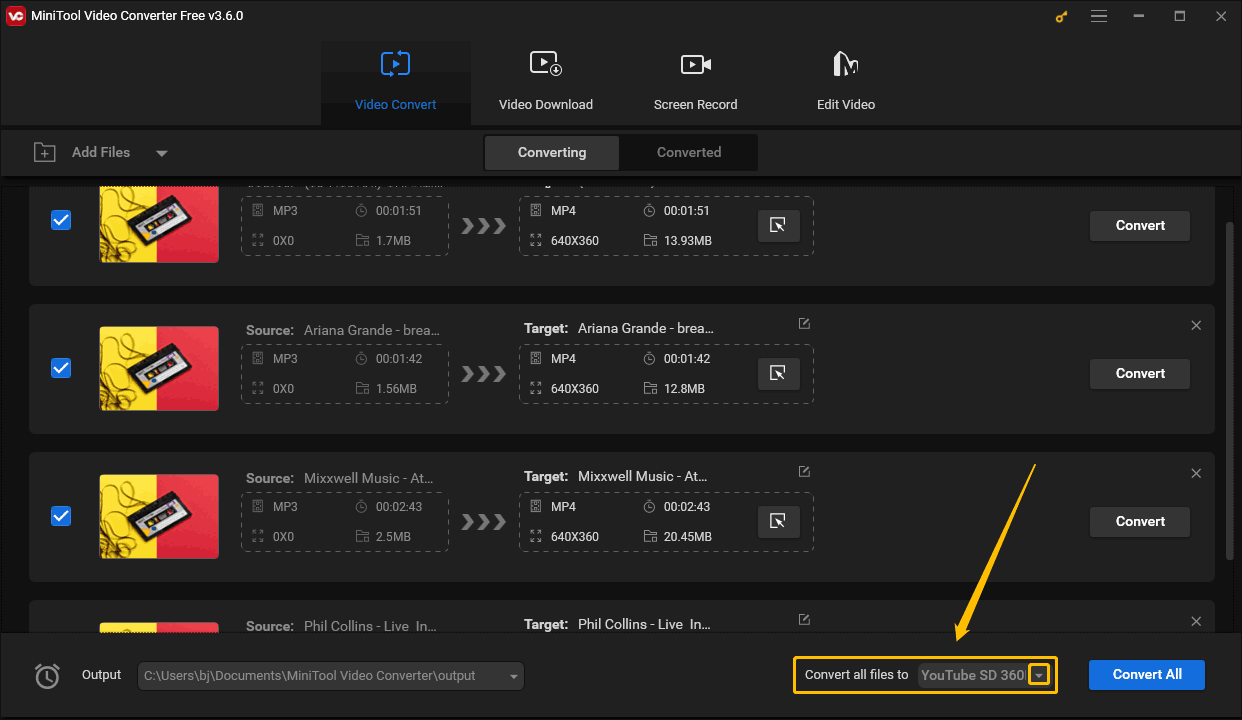 Choose the Output Format