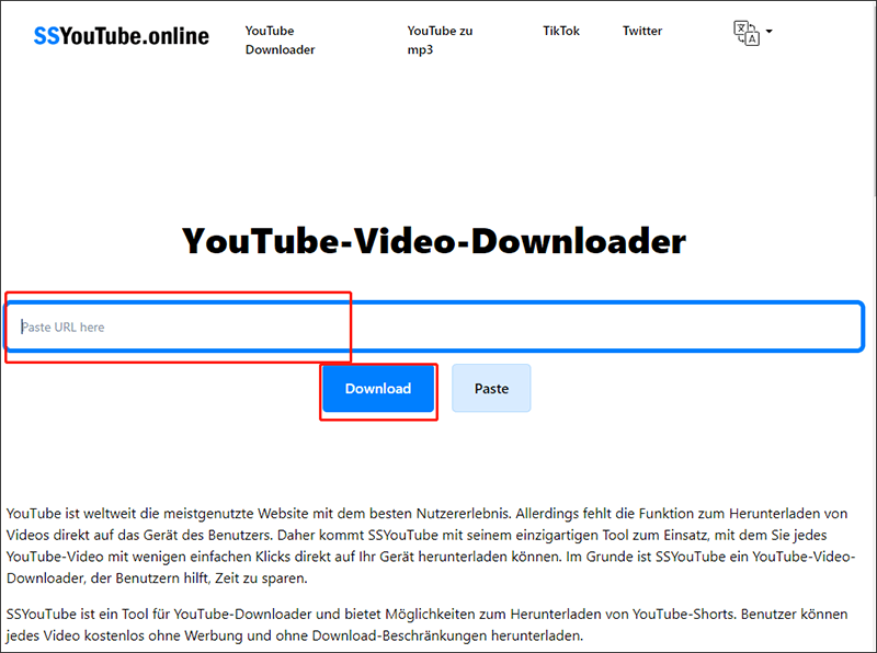 Klicken Sie auf die Schaltfläche Download