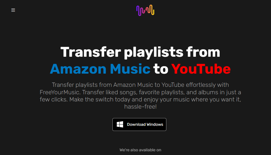 Download FreeYourMusic to transfer Amazon Music to YouTube Music