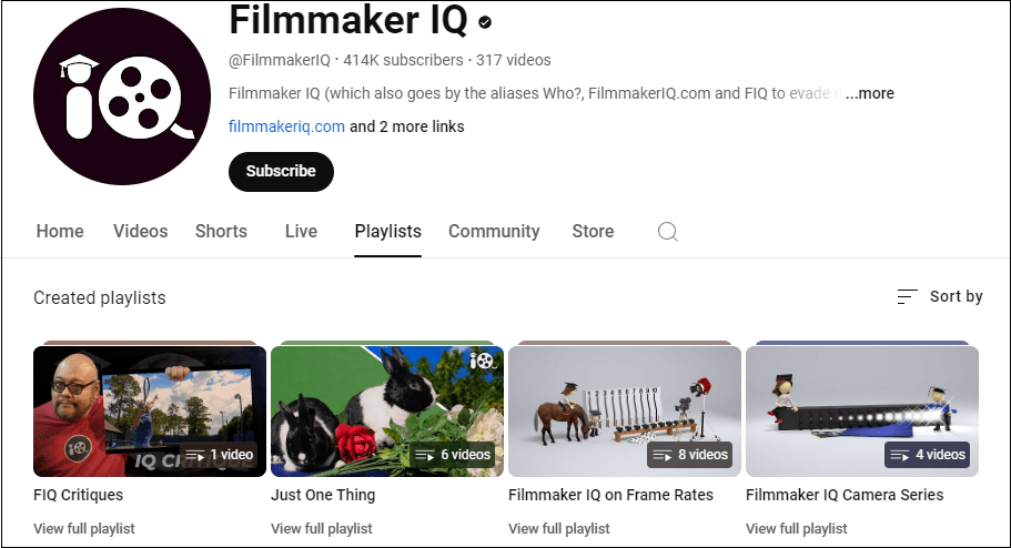 Find Filmmaker IQ to watch videos on YouTube