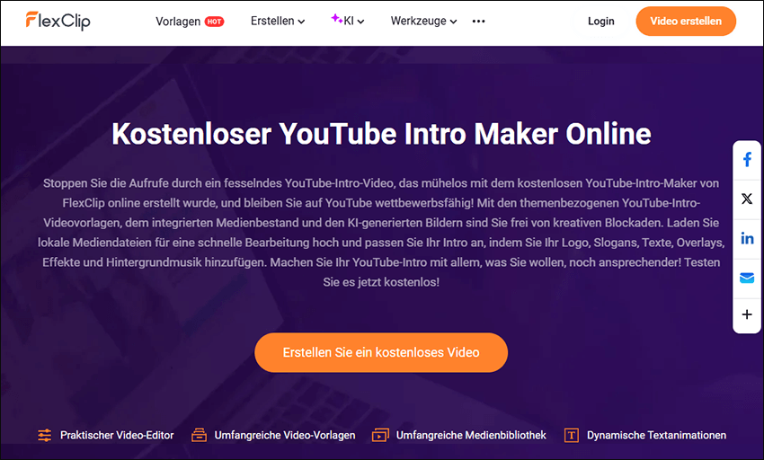 Intro-Maker von FlexClip