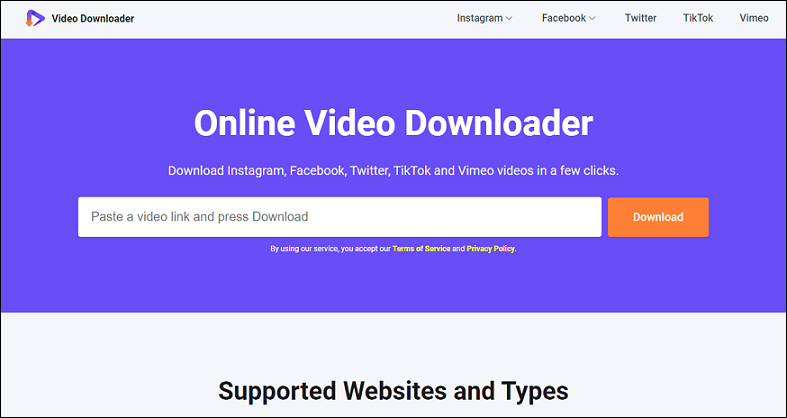 Online Video Downloader auf viddown.net