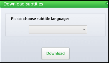 choose subtitle language to download in By Click Downloader