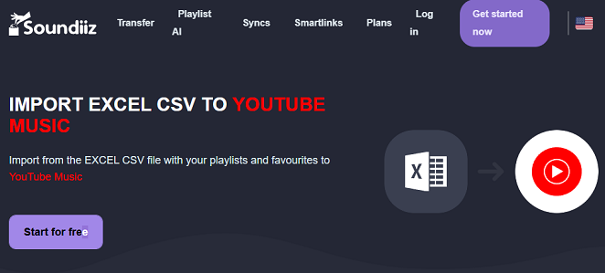 Import CSV to YouTube Music in Soundiiz