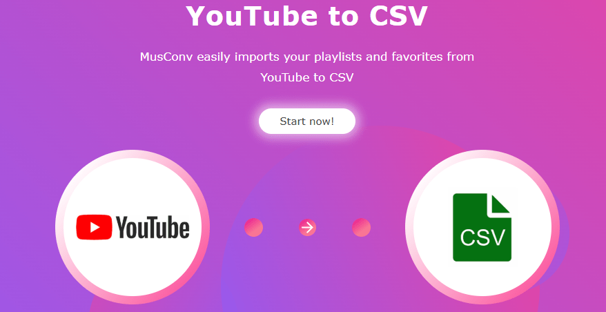 Exporting YouTube playlist to CSV with MusConv