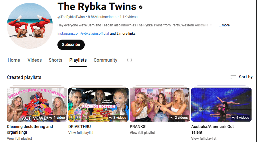 Watch the videos of The Rybka Twins on YouTube