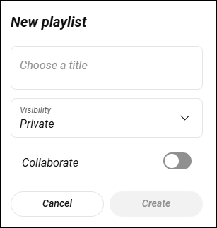 Click + New playlist to create a new playlist on YouTube