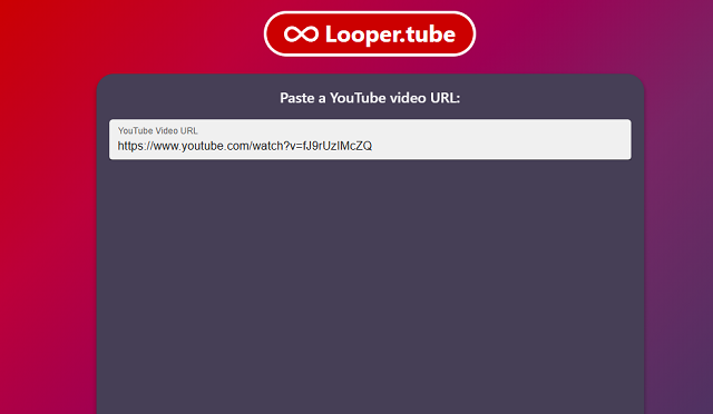 Visit the website of Looper.tube to loop YouTube video