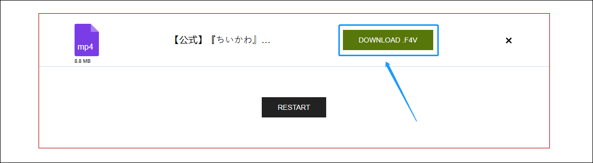 Choose the DOWNLOAD.F4V button