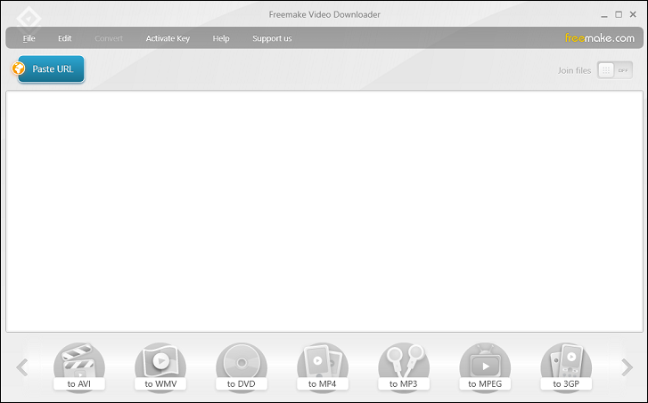 The user interface of Freemake Video Downloader