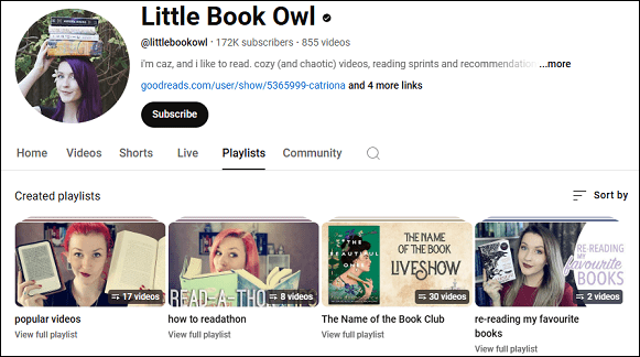 Go to YouTube to watch book reviews of Little Book Owl